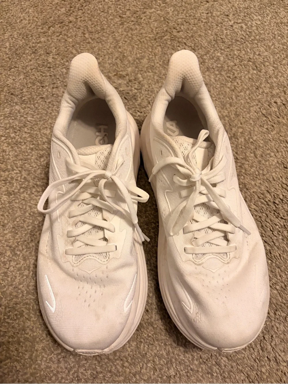 Hoka All-White Running Sneakers